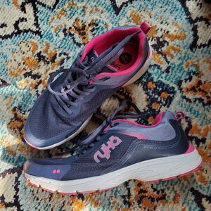Ryka Memory Foam Mesh Walking Sneakers - Sky Walk Rush size 8W